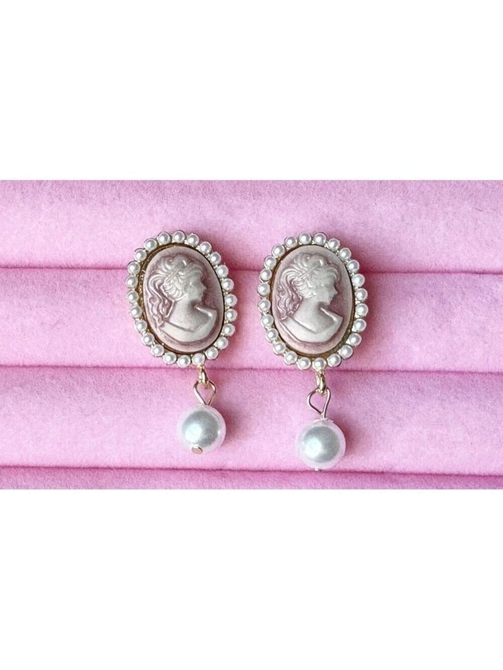 Vintage Oval Shape Silhouette Faux Pearl Elegant Style Banquet